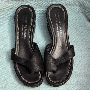 Donald J. Pliner Black Women's Leather Sandals